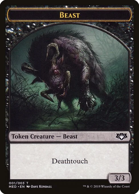 Beast, carta Magic di tipo Token Creature — Beast illustrata da Dave Kendall