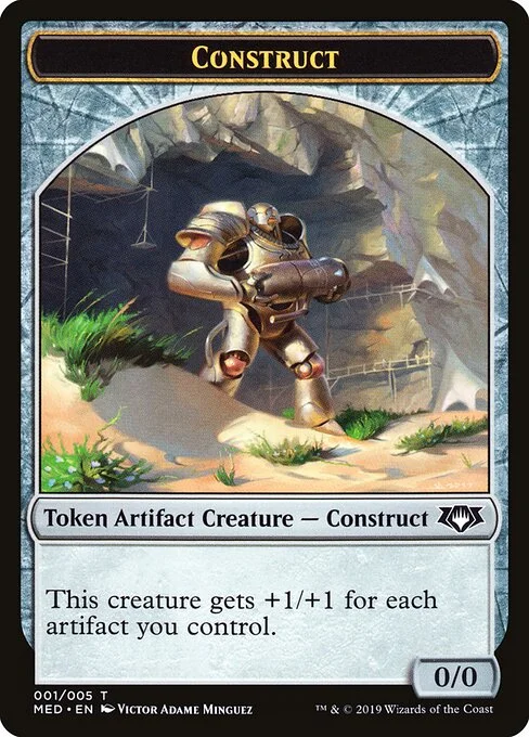 Construct, carta Magic di tipo Token Artifact Creature — Construct illustrata da Victor Adame Minguez