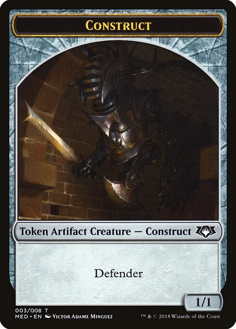 Construct, carta Magic di tipo Token Artifact Creature — Construct illustrata da Victor Adame Minguez