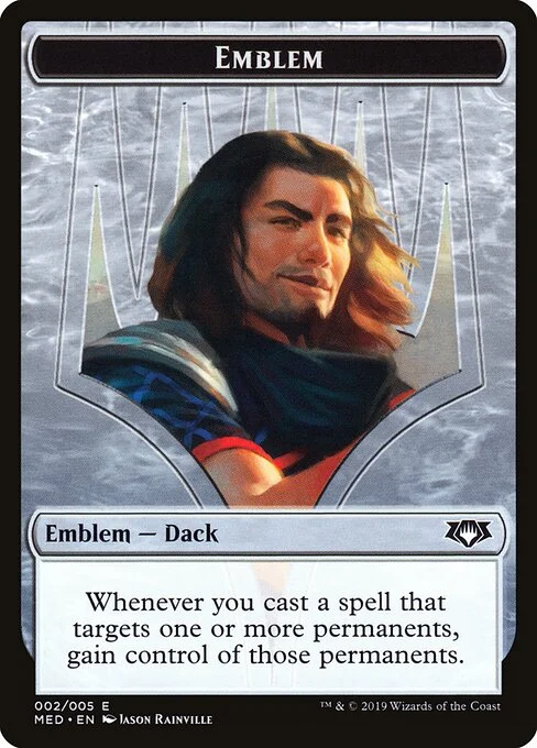 Dack Fayden Emblem, carta Magic di tipo Emblem — Dack illustrata da Jason Rainville