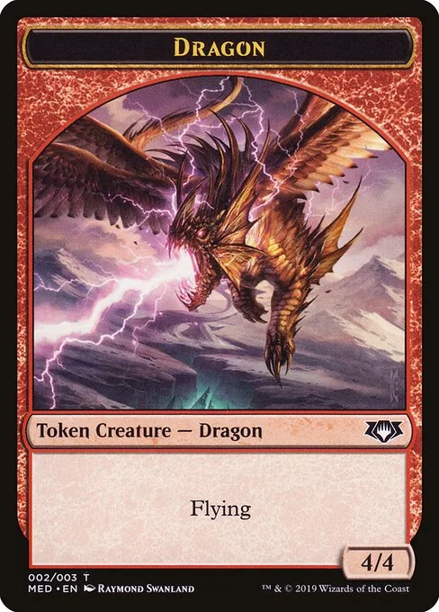 Dragon, carta Magic di tipo Token Creature — Dragon illustrata da Raymond Swanland