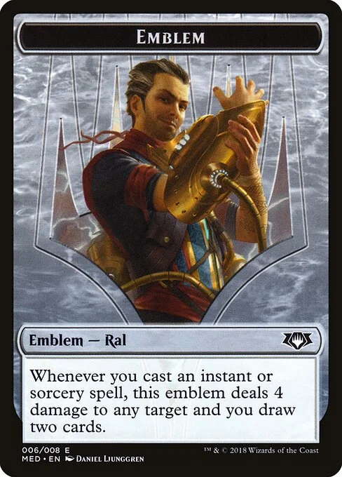 Ral, Izzet Viceroy Emblem, carta Magic di tipo Emblem — Ral illustrata da Daniel Ljunggren