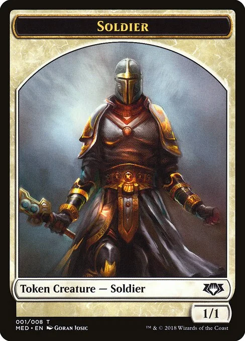 Soldier, carta Magic di tipo Token Creature — Soldier illustrata da Goran Josic