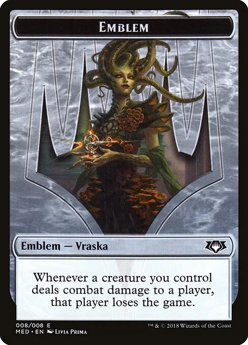 Vraska, Golgari Queen Emblem, carta Magic di tipo Emblem — Vraska illustrata da Livia Prima