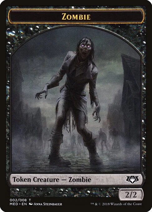 Zombie, carta Magic di tipo Token Creature — Zombie illustrata da Anna Steinbauer