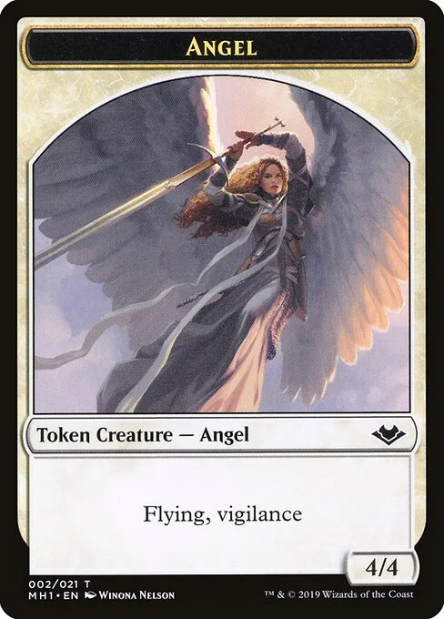 Angel, carta Magic di tipo Token Creature — Angel illustrata da Winona Nelson