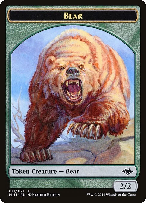Bear, carta Magic di tipo Token Creature — Bear illustrata da Heather Hudson