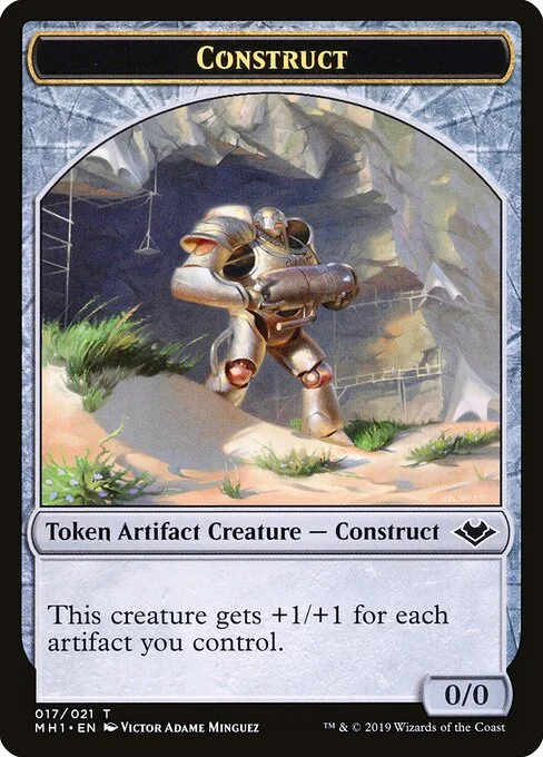 Construct, carta Magic di tipo Token Artifact Creature — Construct illustrata da Victor Adame Minguez