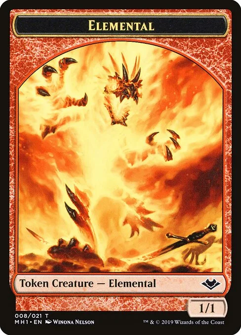 Elemental, carta Magic di tipo Token Creature — Elemental illustrata da Winona Nelson