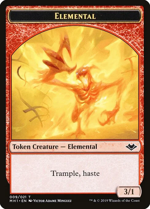 Elemental, carta Magic di tipo Token Creature — Elemental illustrata da Victor Adame Minguez