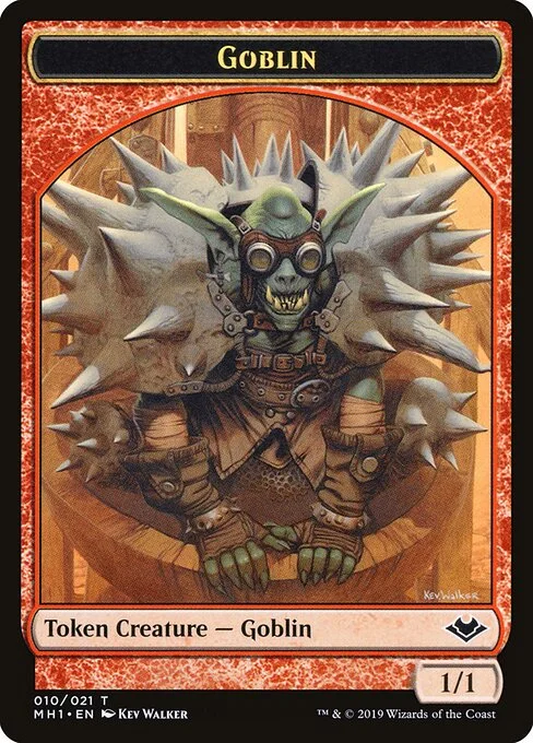 Goblin, carta Magic di tipo Token Creature — Goblin illustrata da Kev Walker