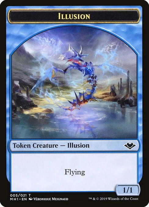 Illusion, carta Magic di tipo Token Creature — Illusion illustrata da Véronique Meignaud