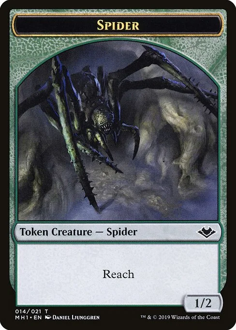 Spider, carta Magic di tipo Token Creature — Spider illustrata da Daniel Ljunggren