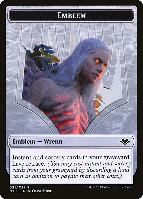 Wrenn and Six Emblem, carta Magic di tipo Emblem — Wrenn illustrata da Chase Stone