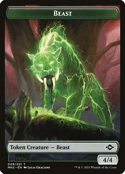 Beast, carta Magic di tipo Token Creature — Beast illustrata da Lucas Graciano