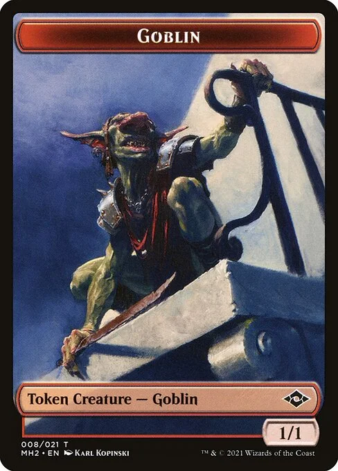 Goblin, carta Magic di tipo Token Creature — Goblin illustrata da Karl Kopinski