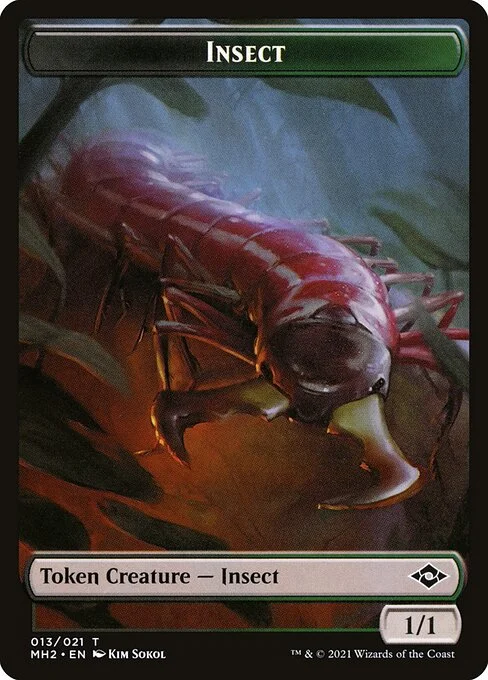 Insect, carta Magic di tipo Token Creature — Insect illustrata da Kim Sokol
