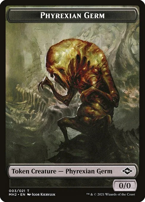 Phyrexian Germ, carta Magic di tipo Token Creature — Phyrexian Germ illustrata da Igor Kieryluk