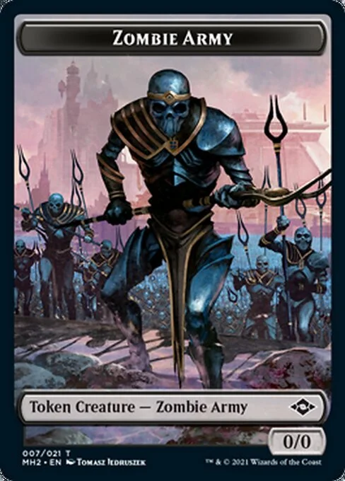 Zombie Army, carta Magic di tipo Token Creature — Zombie Army illustrata da Tomasz Jedruszek