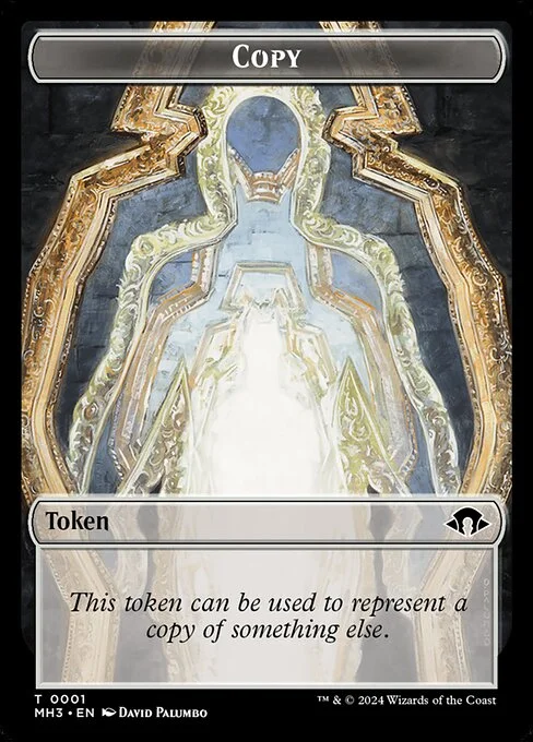 Copy, carta Magic di tipo Token illustrata da David Palumbo