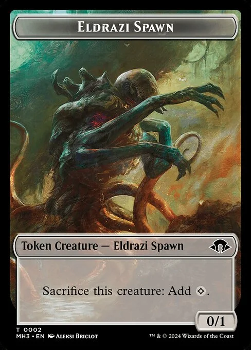 Eldrazi Spawn, carta Magic di tipo Token Creature — Eldrazi Spawn illustrata da Aleksi Briclot