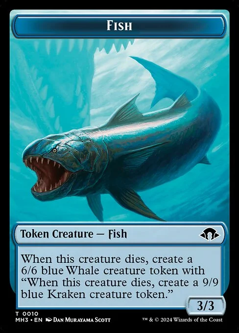 Fish, carta Magic di tipo Token Creature — Fish illustrata da Dan Murayama Scott