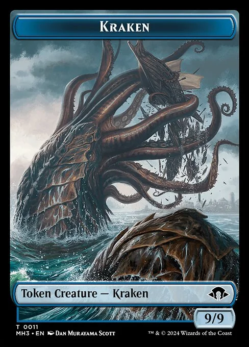 Kraken, carta Magic di tipo Token Creature — Kraken illustrata da Dan Murayama Scott