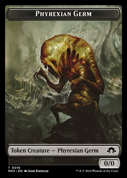 Phyrexian Germ, carta Magic di tipo Token Creature — Phyrexian Germ illustrata da Igor Kieryluk