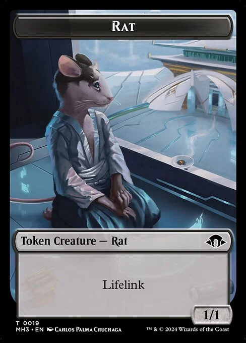 Rat, carta Magic di tipo Token Creature — Rat illustrata da Carlos Palma Cruchaga
