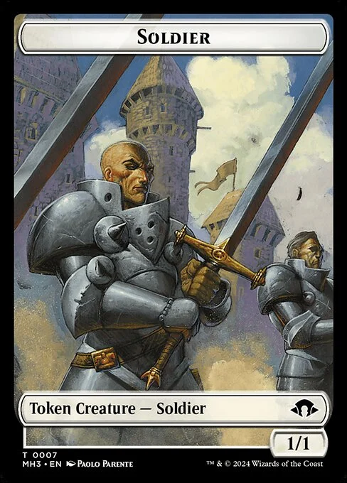 Soldier, carta Magic di tipo Token Creature — Soldier illustrata da Paolo Parente