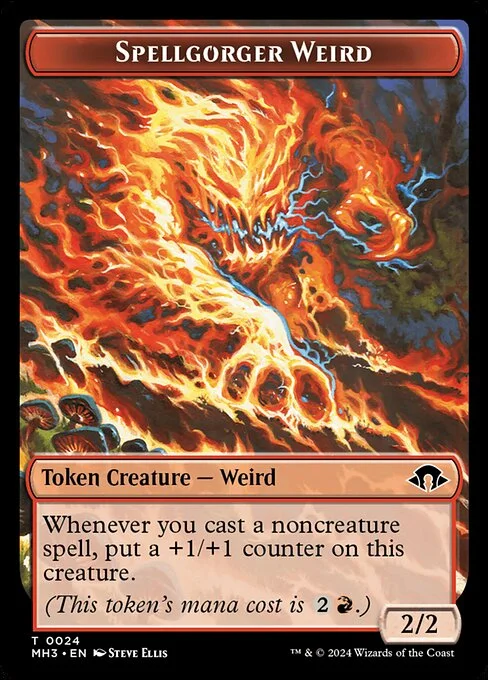 Spellgorger Weird, carta Magic di tipo Token Creature — Weird illustrata da Steve Ellis