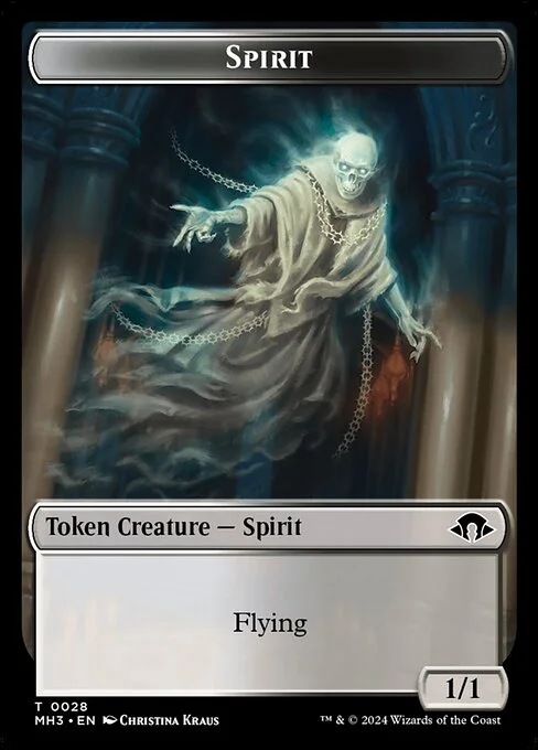 Spirit, carta Magic di tipo Token Creature — Spirit illustrata da Christina Kraus