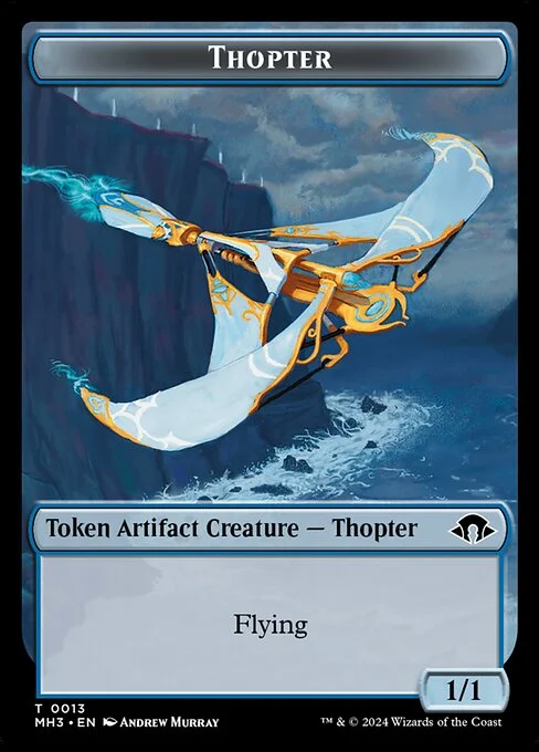 Thopter, carta Magic di tipo Token Artifact Creature — Thopter illustrata da Andrew Murray