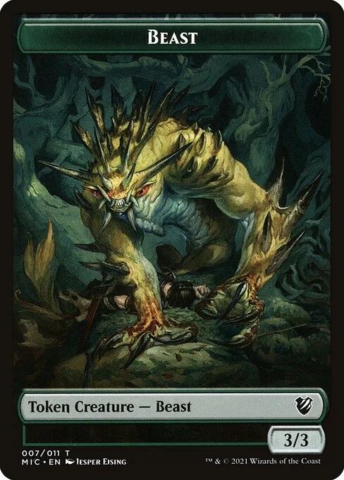 Beast, carta Magic di tipo Token Creature — Beast illustrata da Jesper Ejsing