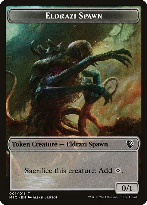 Eldrazi Spawn, carta Magic di tipo Token Creature — Eldrazi Spawn illustrata da Aleksi Briclot