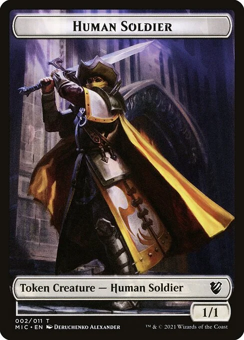Human Soldier, carta Magic di tipo Token Creature — Human Soldier illustrata da Deruchenko Alexander