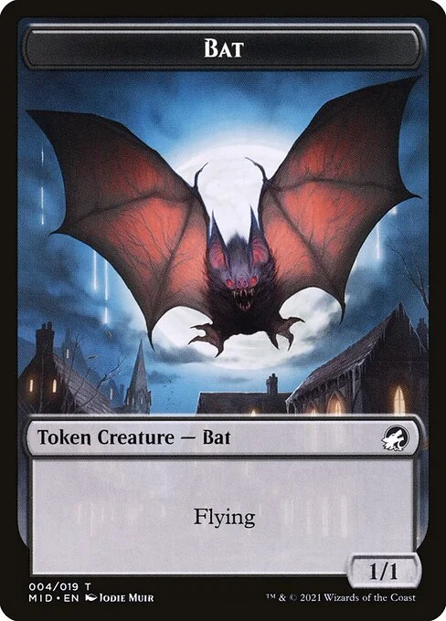 Bat, carta Magic di tipo Token Creature — Bat illustrata da Jodie Muir