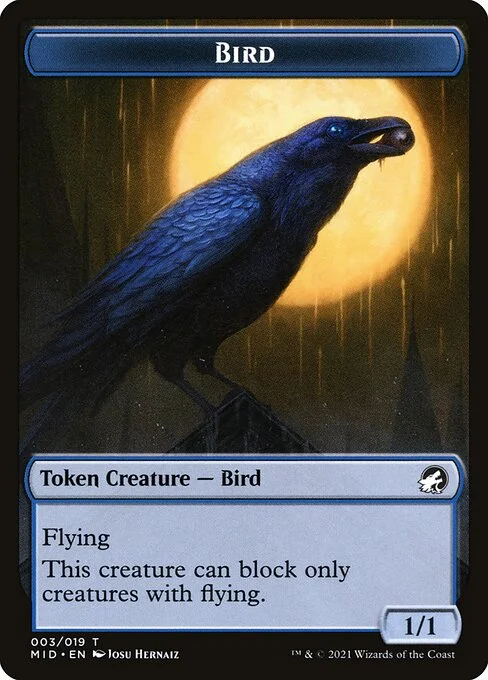 Bird, carta Magic di tipo Token Creature — Bird illustrata da Josu Hernaiz