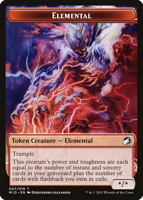 Elemental, carta Magic di tipo Token Creature — Elemental illustrata da Deruchenko Alexander