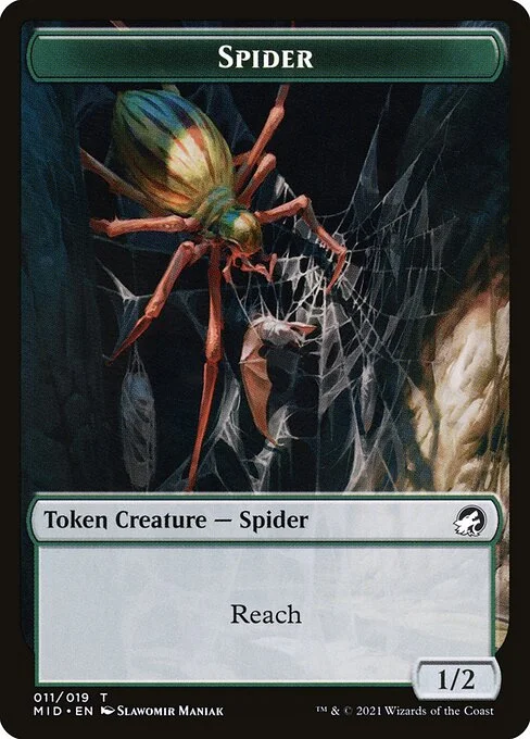 Spider, carta Magic di tipo Token Creature — Spider illustrata da Slawomir Maniak