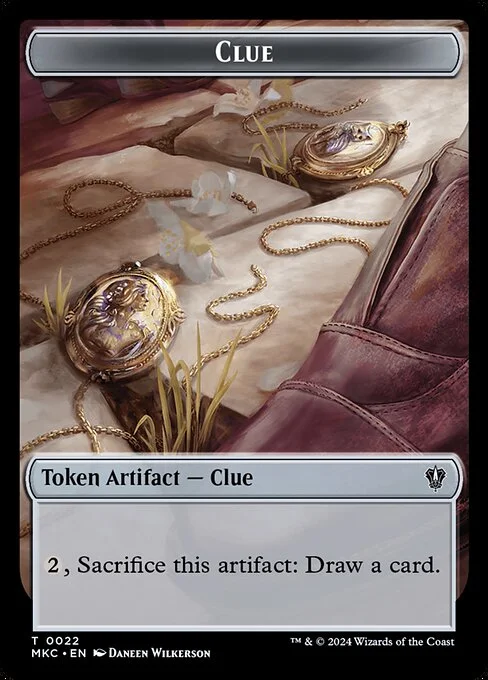 Clue, carta Magic di tipo Token Artifact — Clue illustrata da Daneen Wilkerson