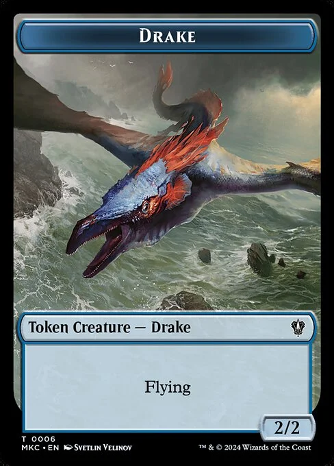 Drake, carta Magic di tipo Token Creature — Drake illustrata da Svetlin Velinov