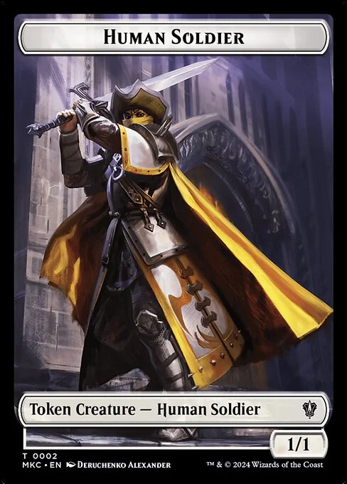 Human Soldier, carta Magic di tipo Token Creature — Human Soldier illustrata da Deruchenko Alexander