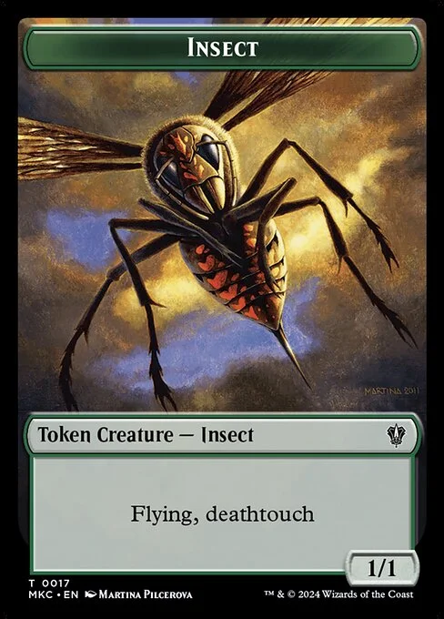 Insect, carta Magic di tipo Token Creature — Insect illustrata da Martina Pilcerova