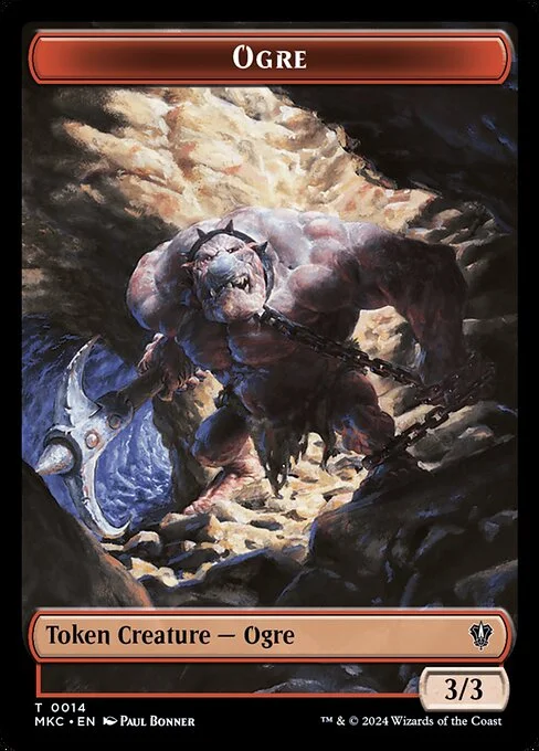 Ogre, carta Magic di tipo Token Creature — Ogre illustrata da Paul Bonner