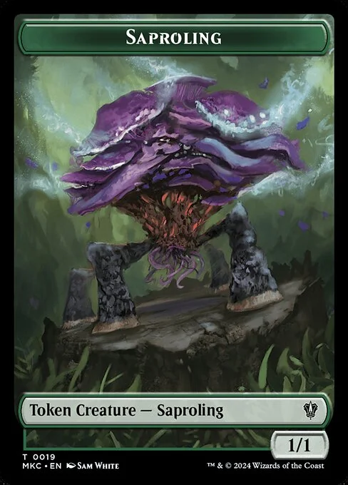 Saproling, carta Magic di tipo Token Creature — Saproling illustrata da Sam White