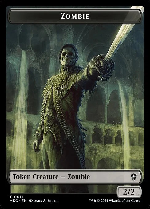 Zombie, carta Magic di tipo Token Creature — Zombie illustrata da Jason A. Engle
