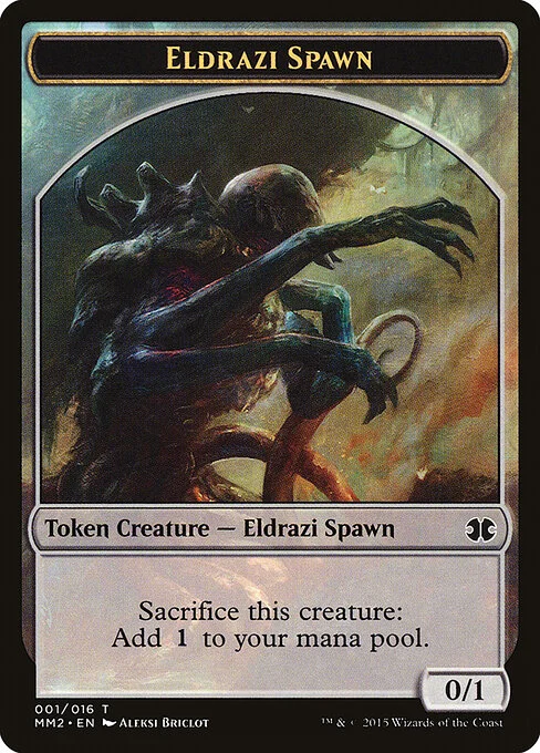 Eldrazi Spawn, carta Magic di tipo Token Creature — Eldrazi Spawn illustrata da Aleksi Briclot