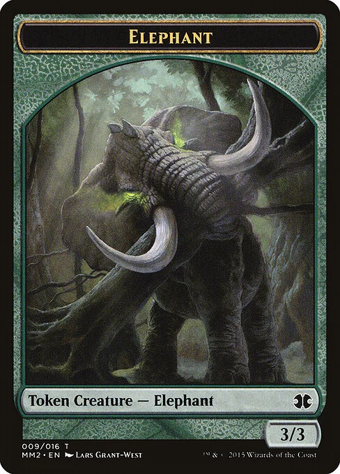 Elephant, carta Magic di tipo Token Creature — Elephant illustrata da Lars Grant-West