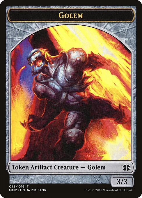 Golem, carta Magic di tipo Token Artifact Creature — Golem illustrata da Nic Klein